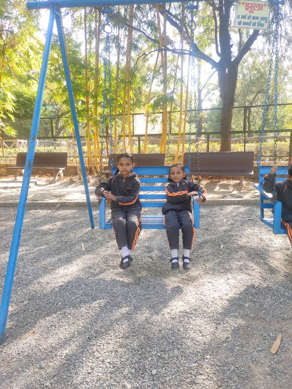Two Paathshala children enjoying an outdoor school visit